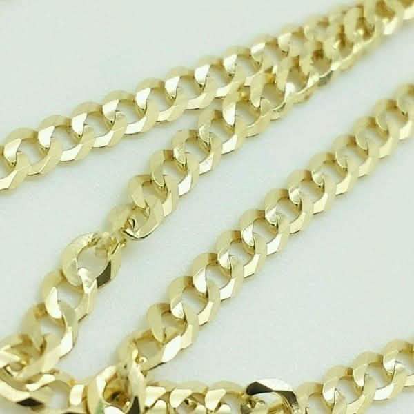 10K Gold Cuban 3MM Link Chain - Assorted Sizes Jewelry - DailySale