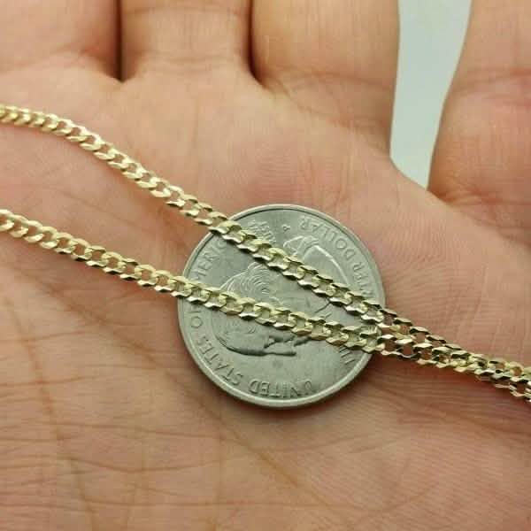 10K Gold Cuban 3MM Link Chain - Assorted Sizes Jewelry - DailySale