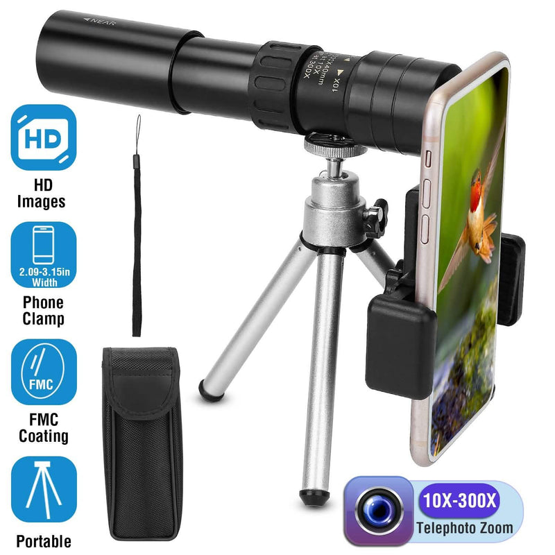 10X-300X Zoom Monocular Telescope High Definition Phone Telephoto Lens Mobile Accessories - DailySale