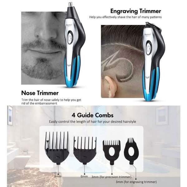 11-in-1 Professional Fast Charging Hair Clipper Haircut Shaver Wireless Men's Grooming - DailySale