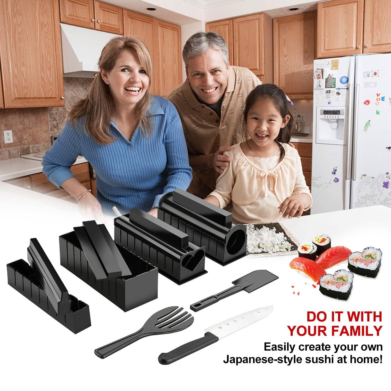 11-Piece: DIY Sushi Making Kit Tools Set Kitchen & Dining - DailySale