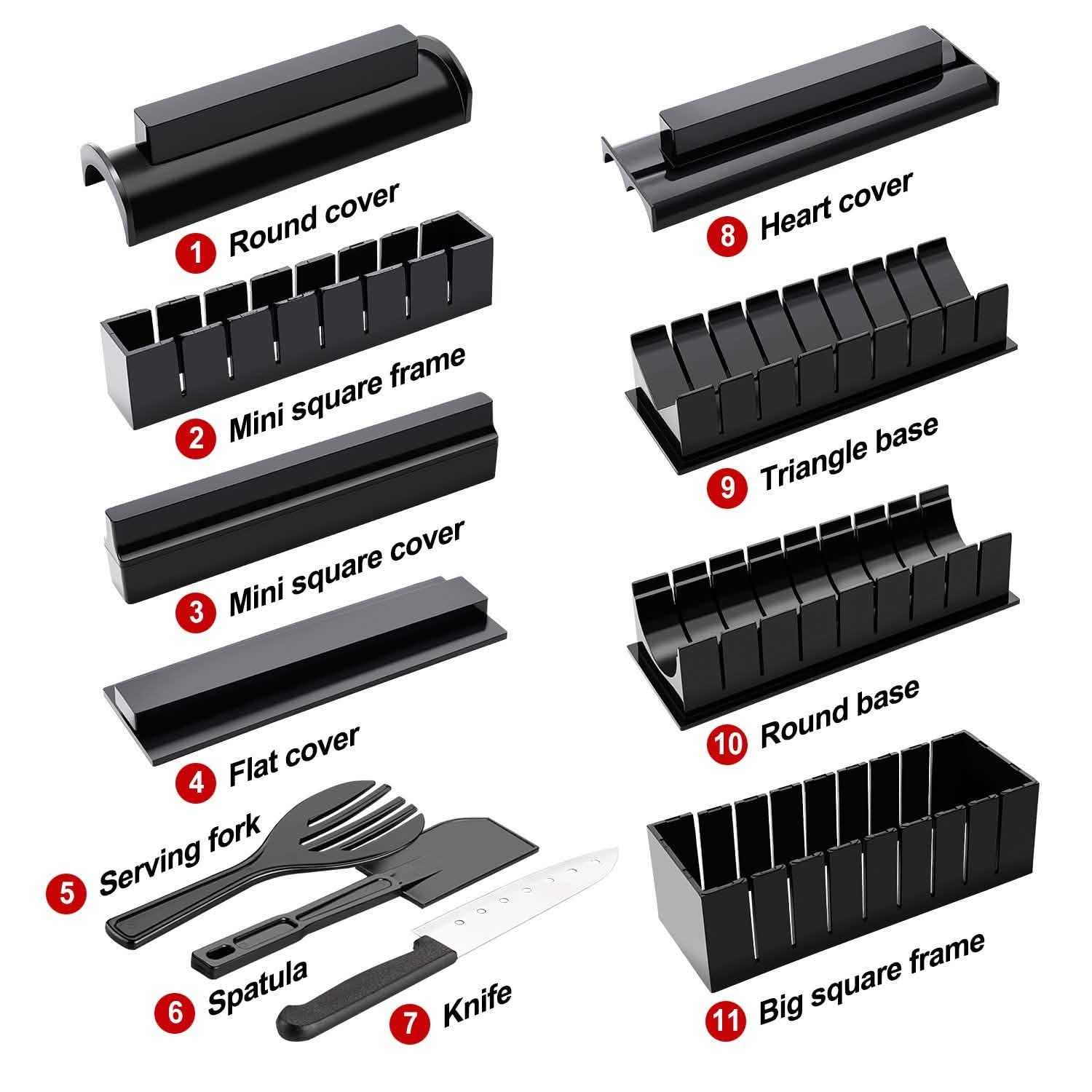 11-Piece: DIY Sushi Making Kit Tools Set Kitchen & Dining - DailySale