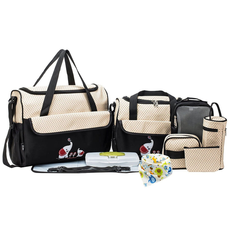 11-Piece Set: Multifunctional Diaper Handbags with Food Bag