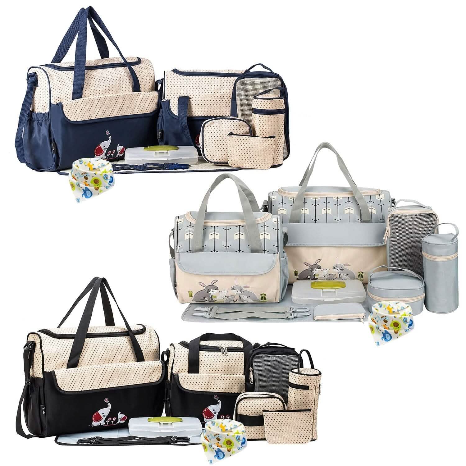 11-Piece Set: Multifunctional Diaper Handbags with Food Bag Bags & Travel - DailySale