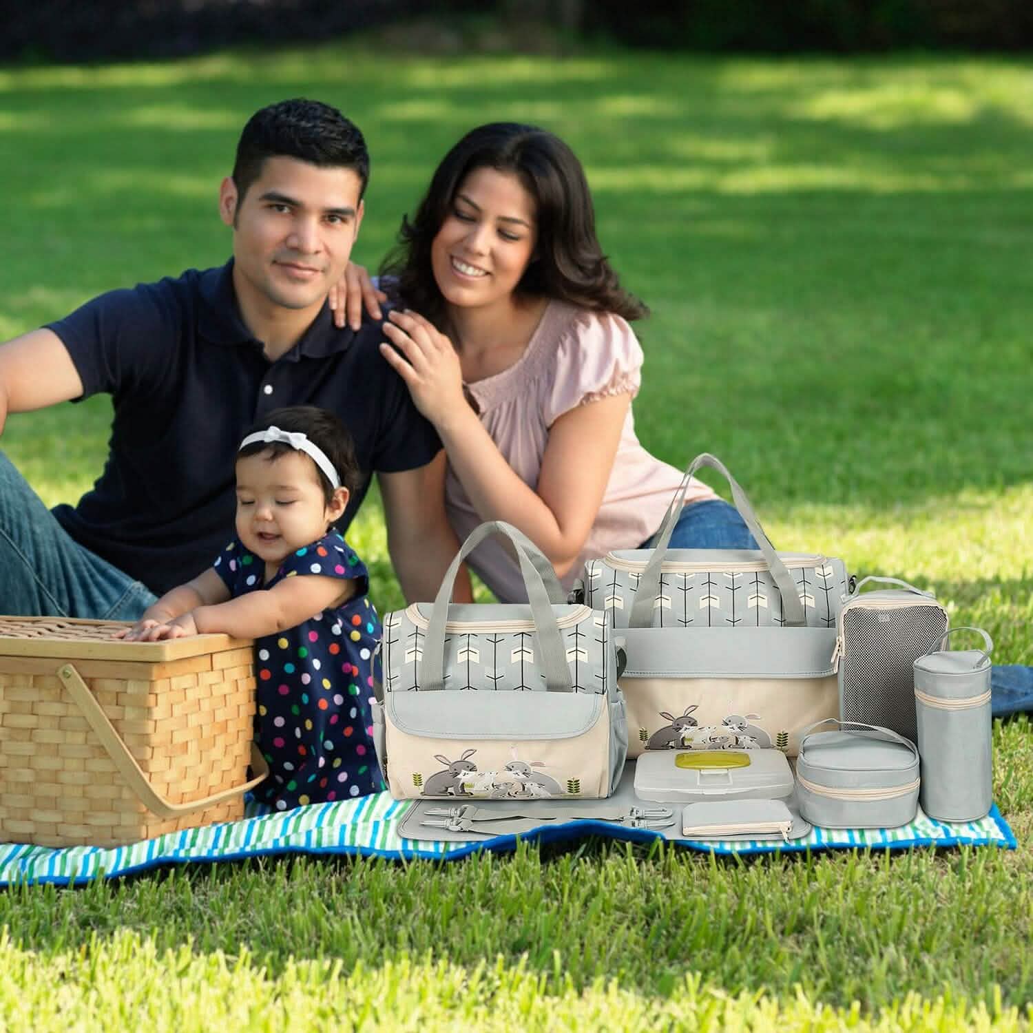 11-Piece Set: Multifunctional Diaper Handbags with Food Bag Bags & Travel - DailySale
