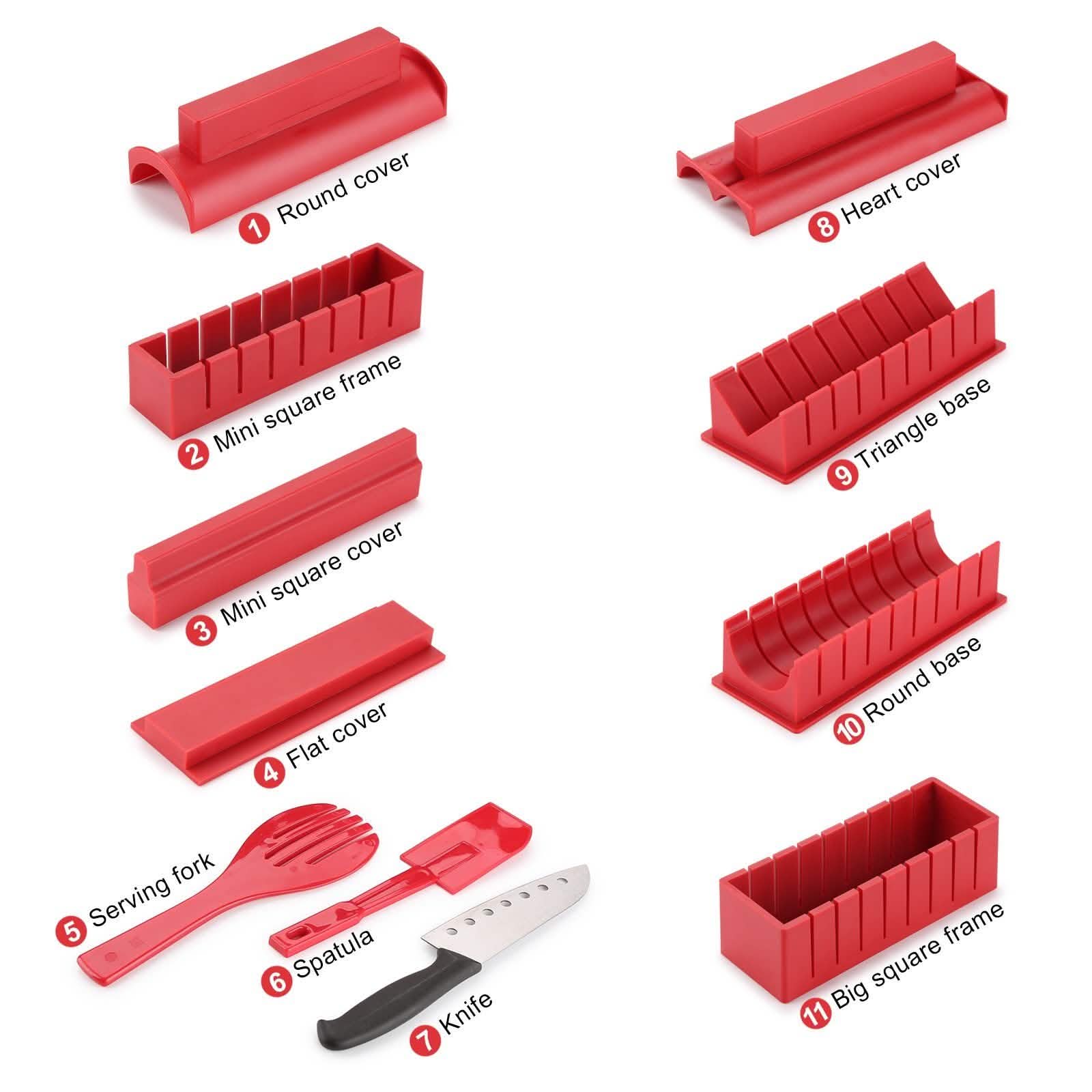 11-Piece: Sushi Making Kit Sushi Rolls with Premium Sushi Knife Kitchen & Dining - DailySale