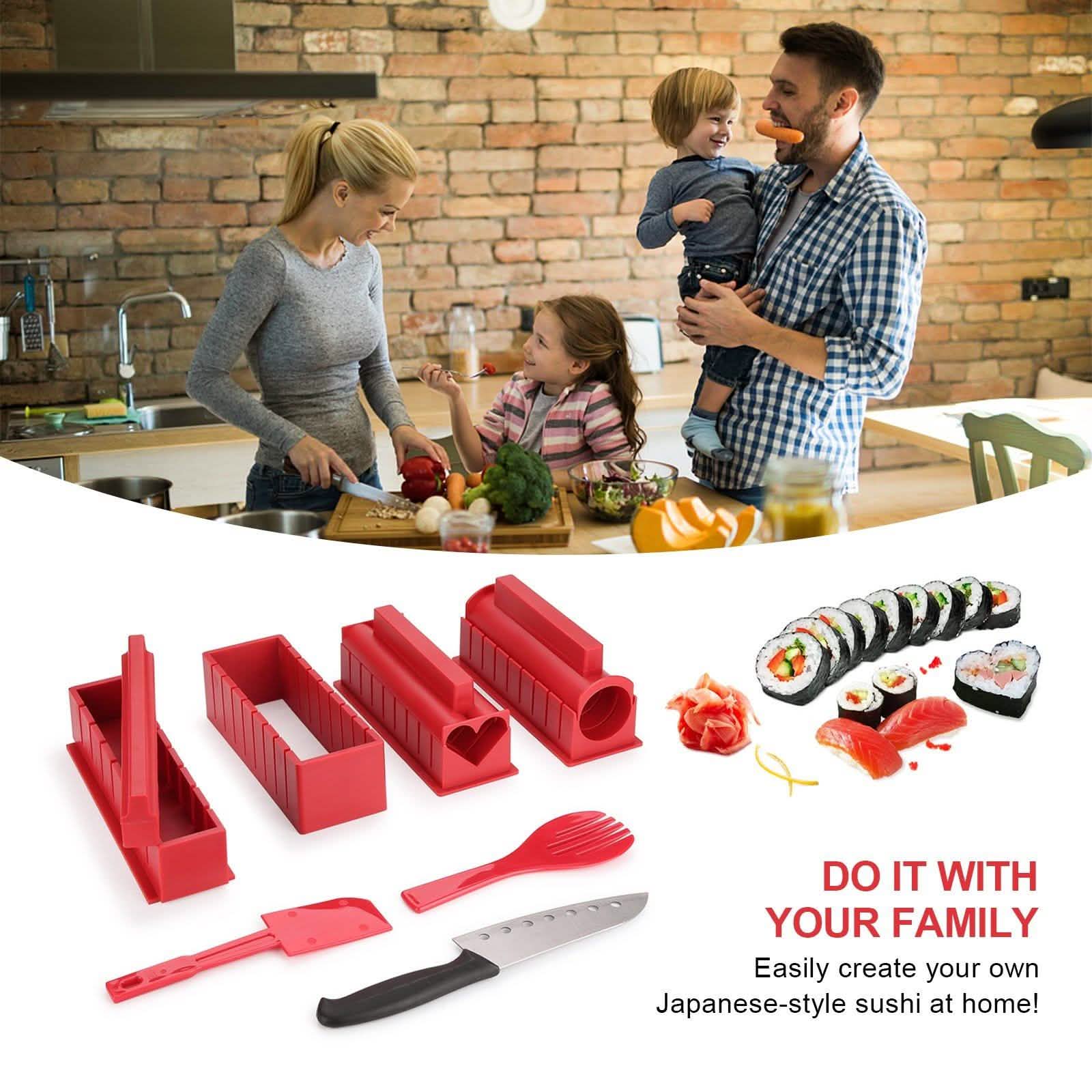 11-Piece: Sushi Making Kit Sushi Rolls with Premium Sushi Knife Kitchen & Dining - DailySale