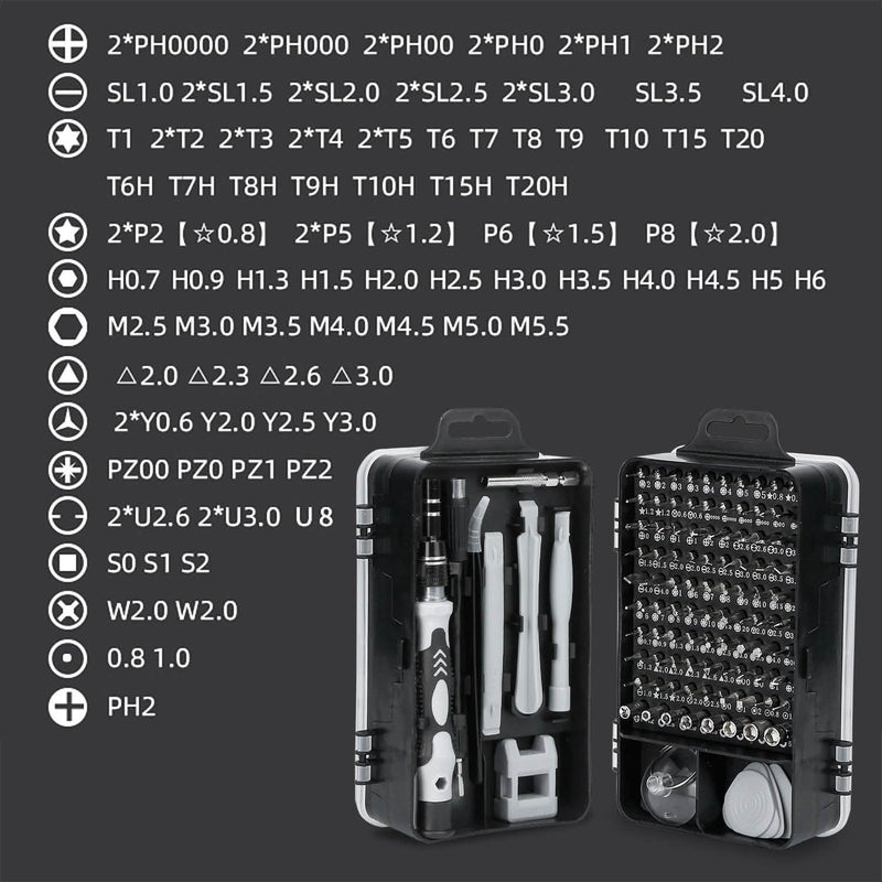 115-in-1 Magnetic Screwdriver Repair Tool Set Home Improvement - DailySale