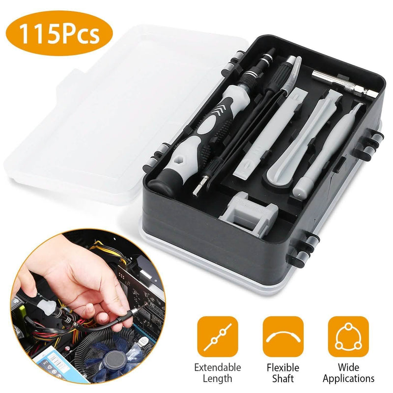 115-in-1 Magnetic Screwdriver Repair Tool Set Home Improvement - DailySale