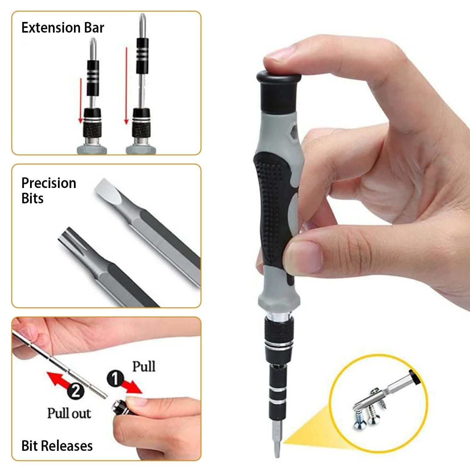 115-in-1 Magnetic Screwdriver Repair Tool Set Home Improvement - DailySale