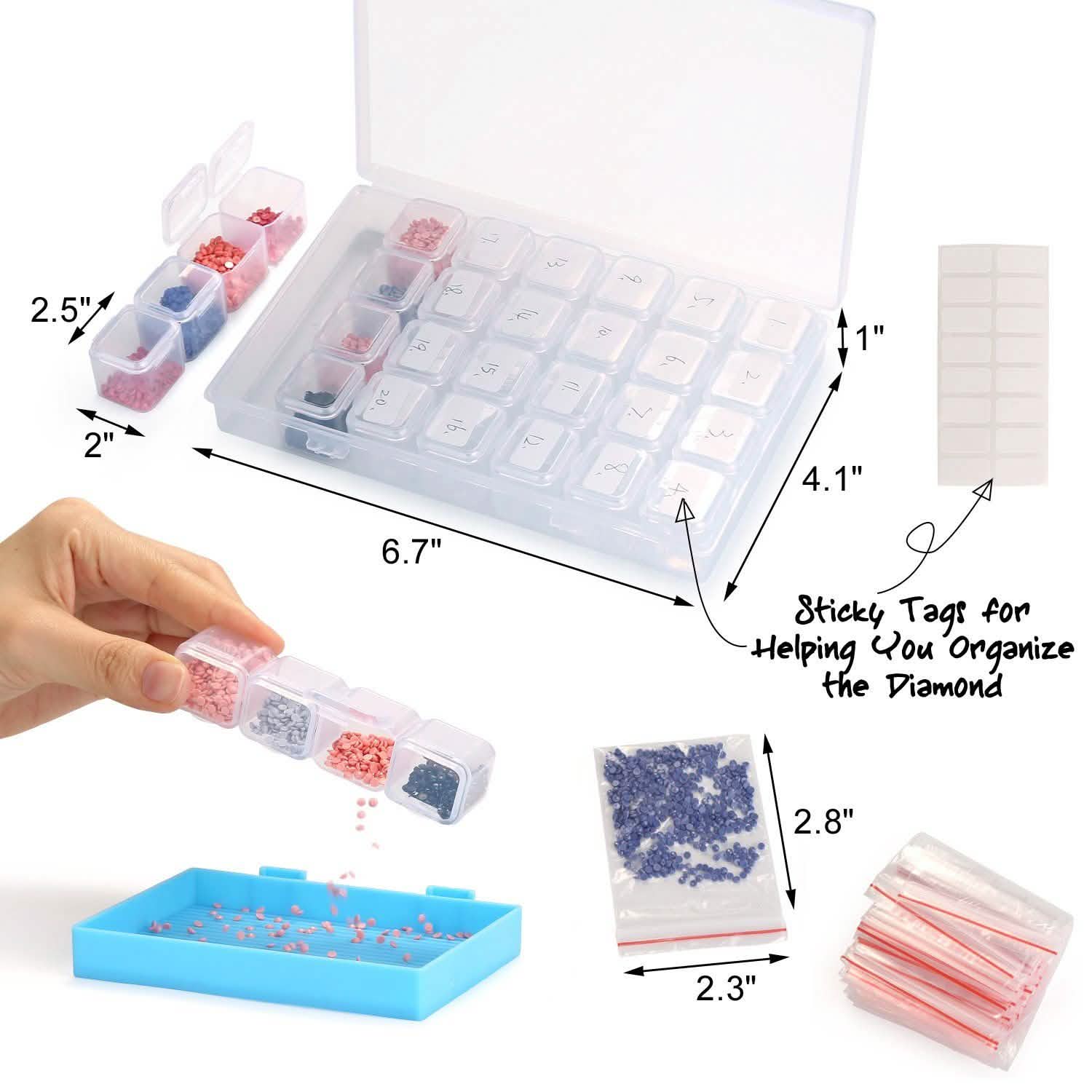 117-Piece: 5D Diamond Painting Tools Accessories Kit Art & Craft Supplies - DailySale