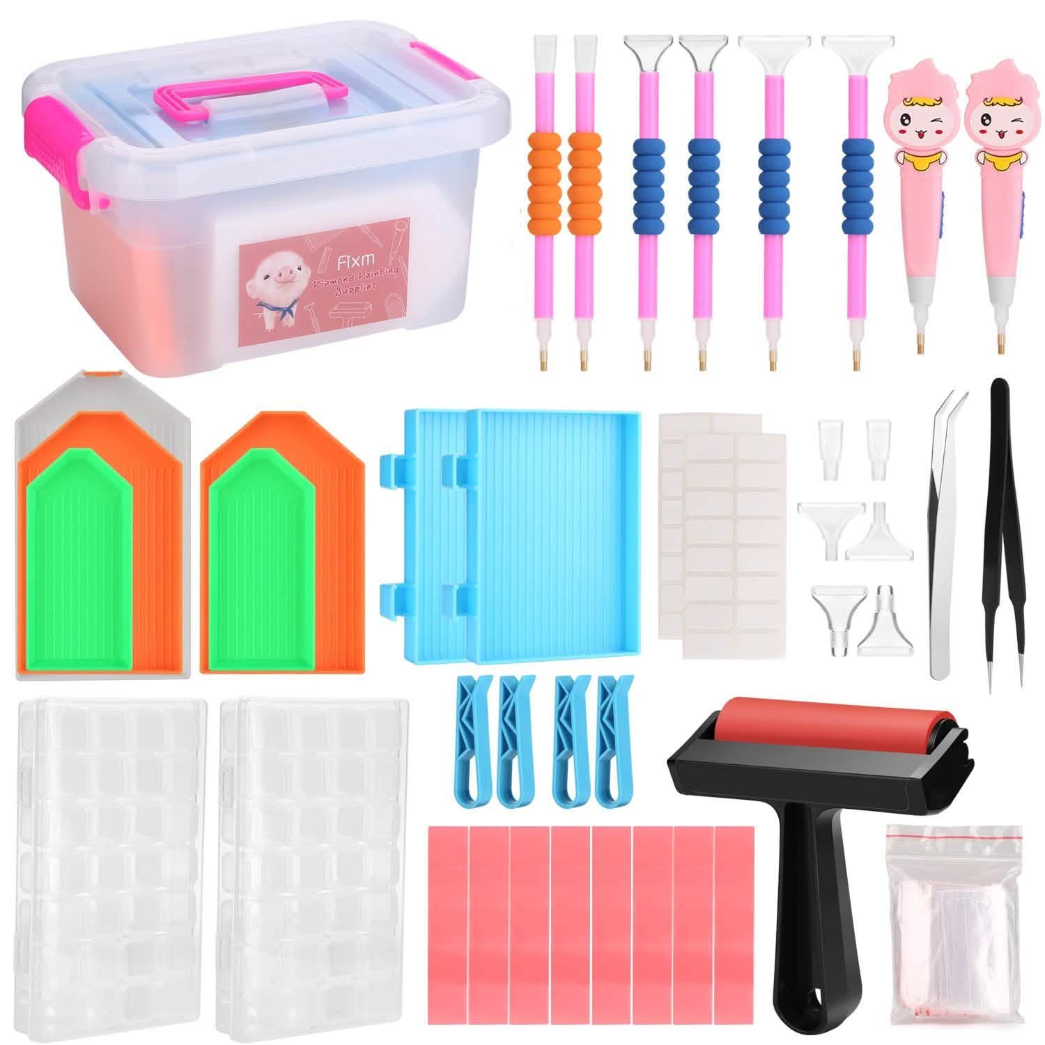117-Piece: 5D Diamond Painting Tools Accessories Kit Art & Craft Supplies - DailySale