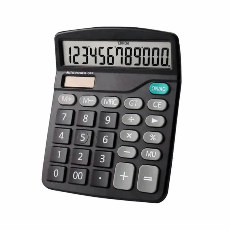 12-Bit Solar Dual Power Supply Calculator Everything Else Black - DailySale