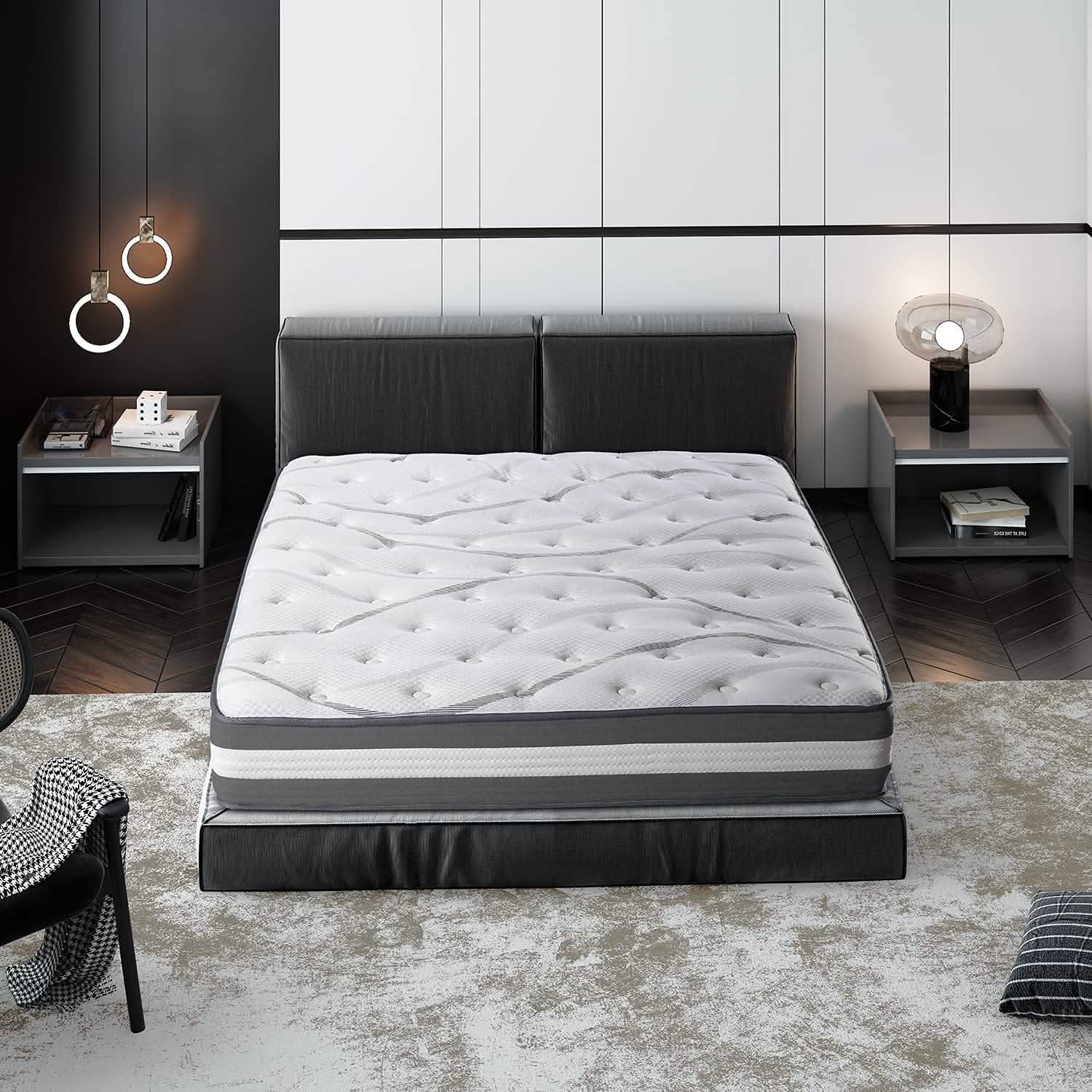 12" Hybrid Pocket Spring Mattress Bedding - DailySale