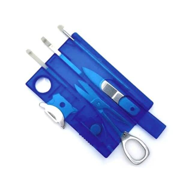 12-in-1 Pocket Multi Tool Credit Card Sports & Outdoors Blue - DailySale