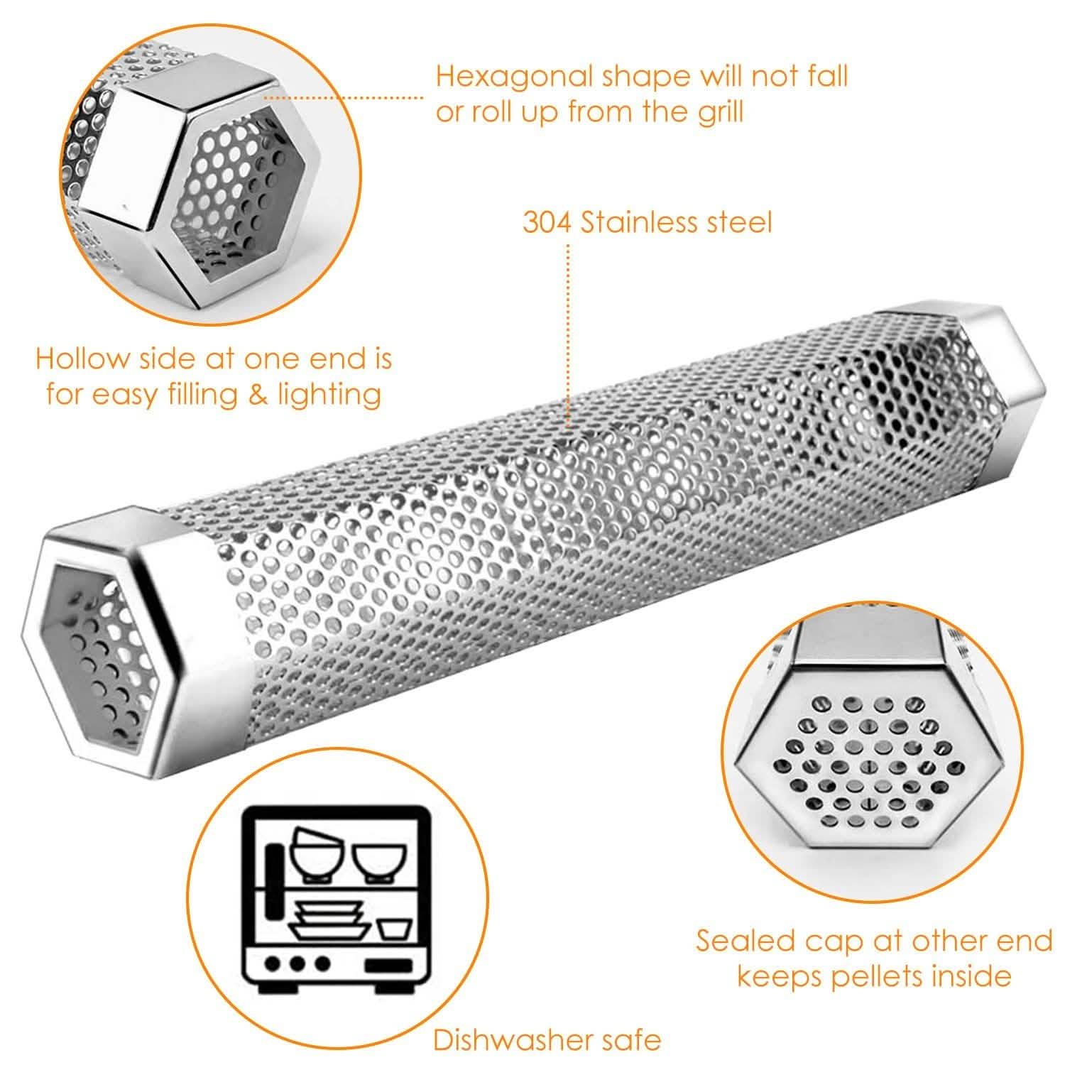 12-Inch Stainless Steel BBQ Grill Smoker Tube Kitchen & Dining - DailySale