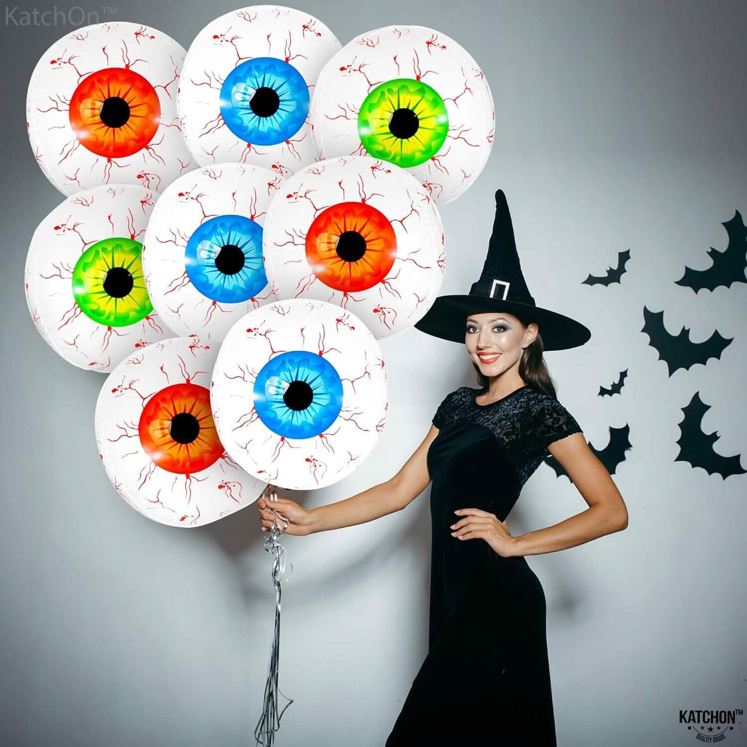 12-Pack: 22 Inch Halloween Eyeball Balloons Holiday Decor & Apparel - DailySale