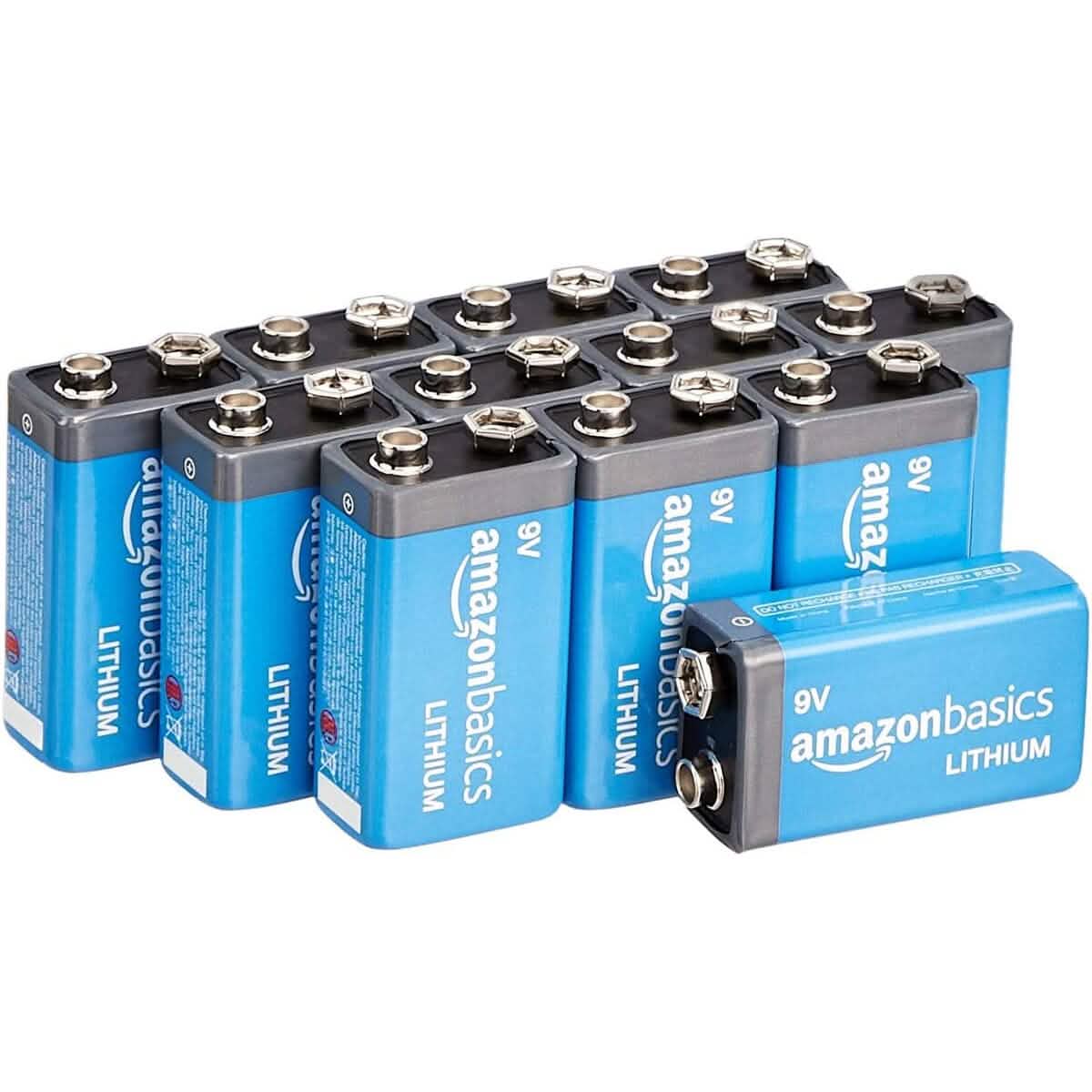 12-Pack: 9 Volt High-Performance Lithium Batteries Batteries & Power Accessories - DailySale