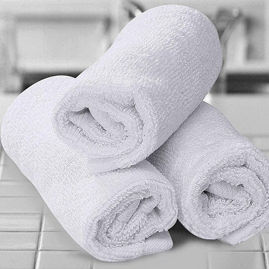100% Bamboo Kitchen Dish Cloths White Washcloths Dish Towels
