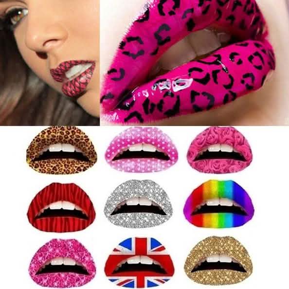 12-Pack: Colorful Temporary Lip Tattoo Set Beauty & Personal Care - DailySale