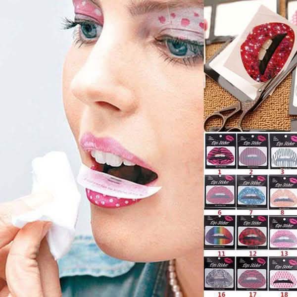 12-Pack: Colorful Temporary Lip Tattoo Set Beauty & Personal Care - DailySale