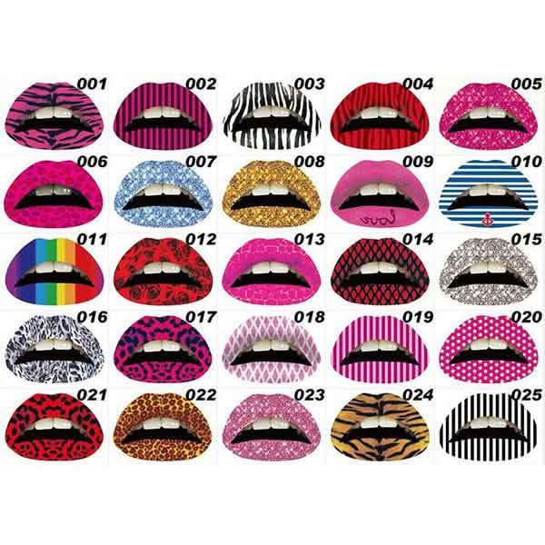 12-Pack: Colorful Temporary Lip Tattoo Set Beauty & Personal Care - DailySale