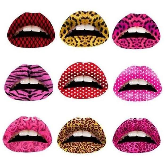12-Pack: Colorful Temporary Lip Tattoo Set Beauty & Personal Care - DailySale