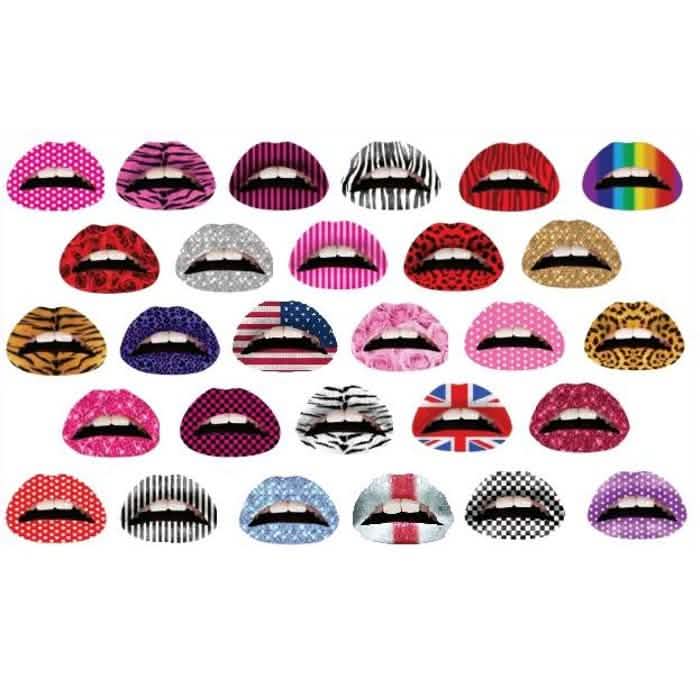12-Pack: Colorful Temporary Lip Tattoo Set Beauty & Personal Care - DailySale