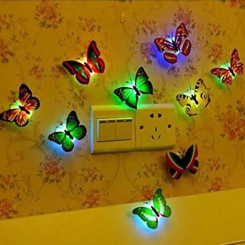 12-Pack: LED Butterfly Decoration Night Light Indoor Lighting - DailySale