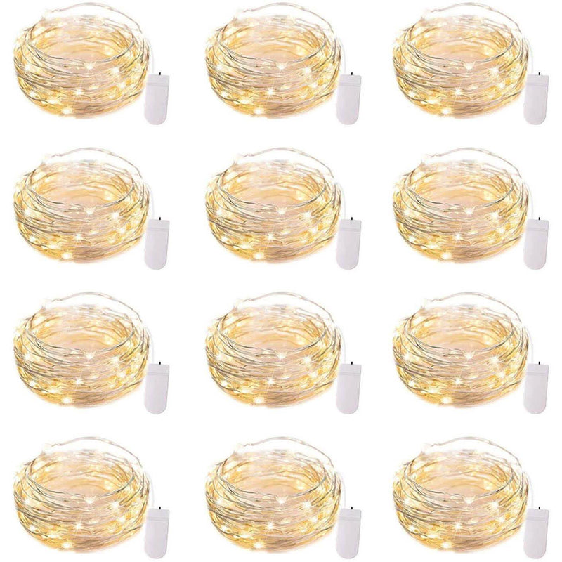 12-Pack: Led Fairy Lights Battery Operated String Lights String & Fairy Lights Warm White - DailySale