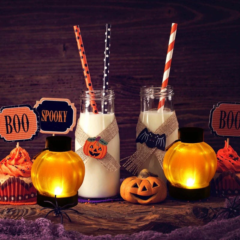 12-Pack: LED Pumpkin Tealights Smokeless Candles Indoor Lighting - DailySale