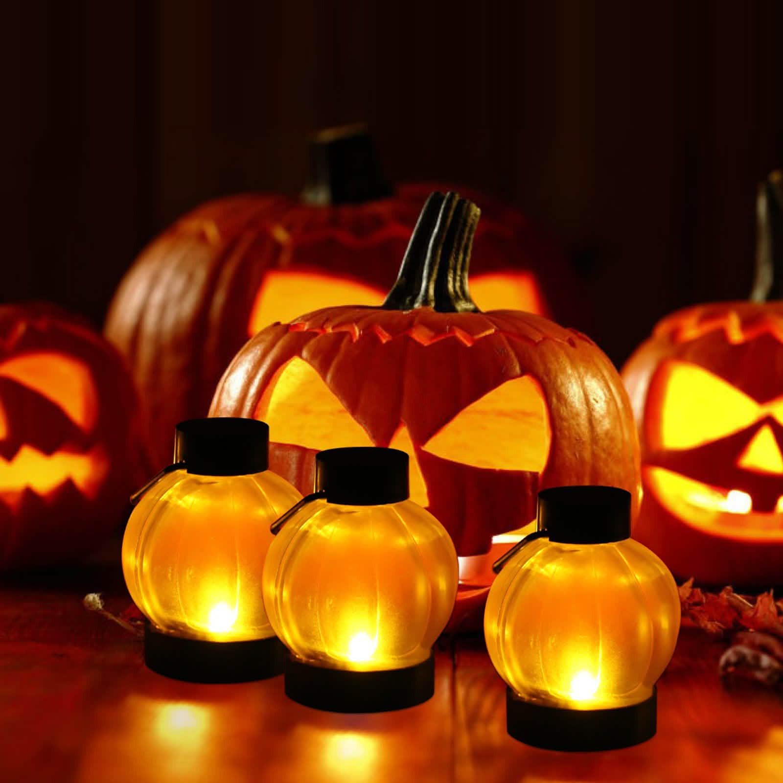 12-Pack: LED Pumpkin Tealights Smokeless Candles Indoor Lighting - DailySale