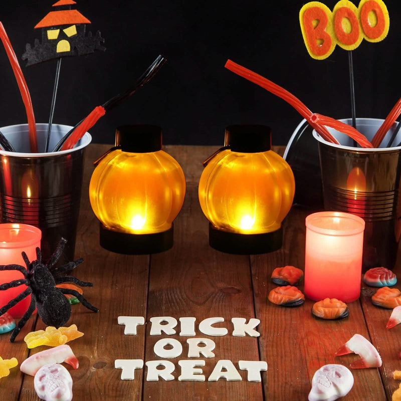 12-Pack: LED Pumpkin Tealights Smokeless Candles Indoor Lighting - DailySale