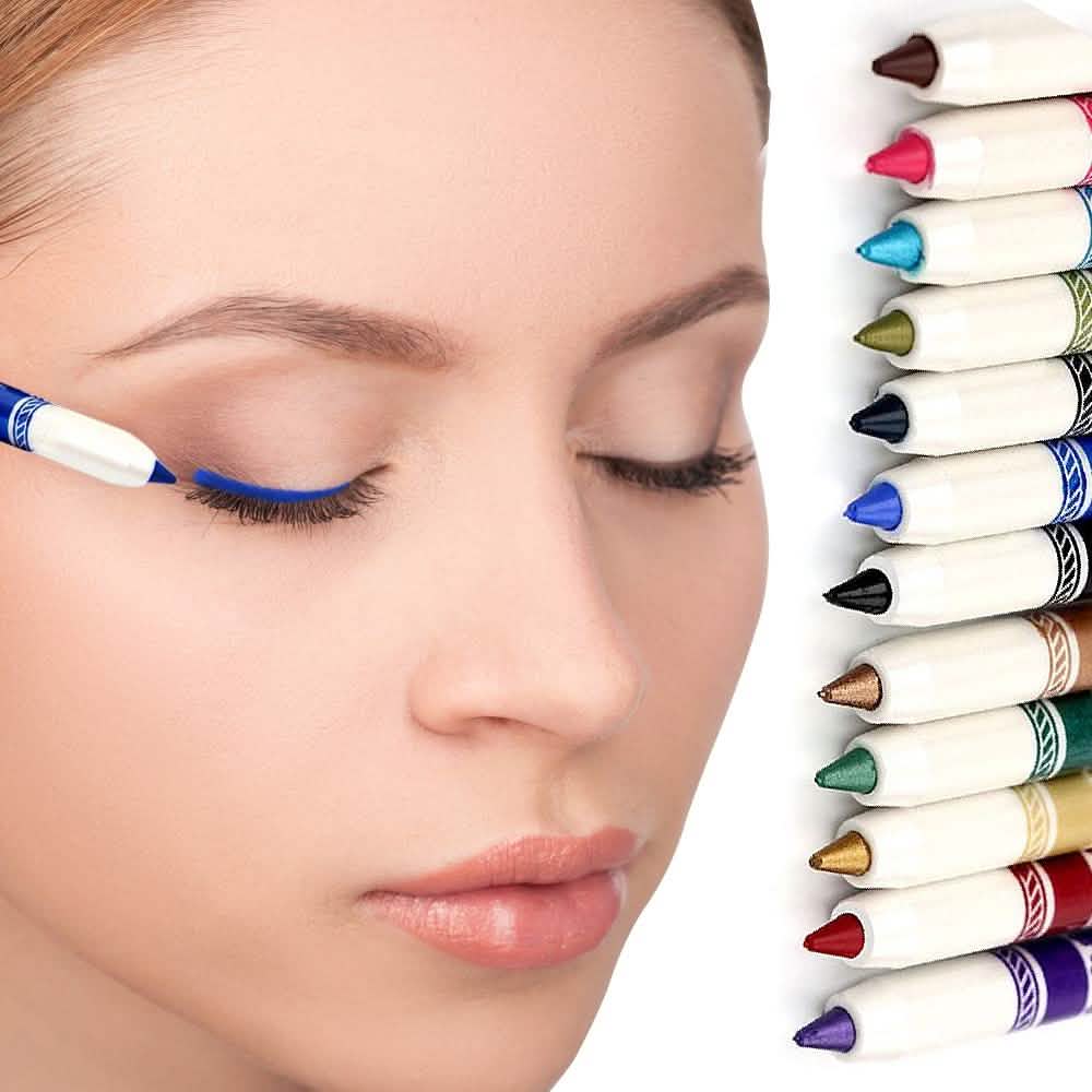 12-Pack: Professional Vivid Multi-Color Eye and Lip Liner Pencil Set Beauty & Personal Care - DailySale