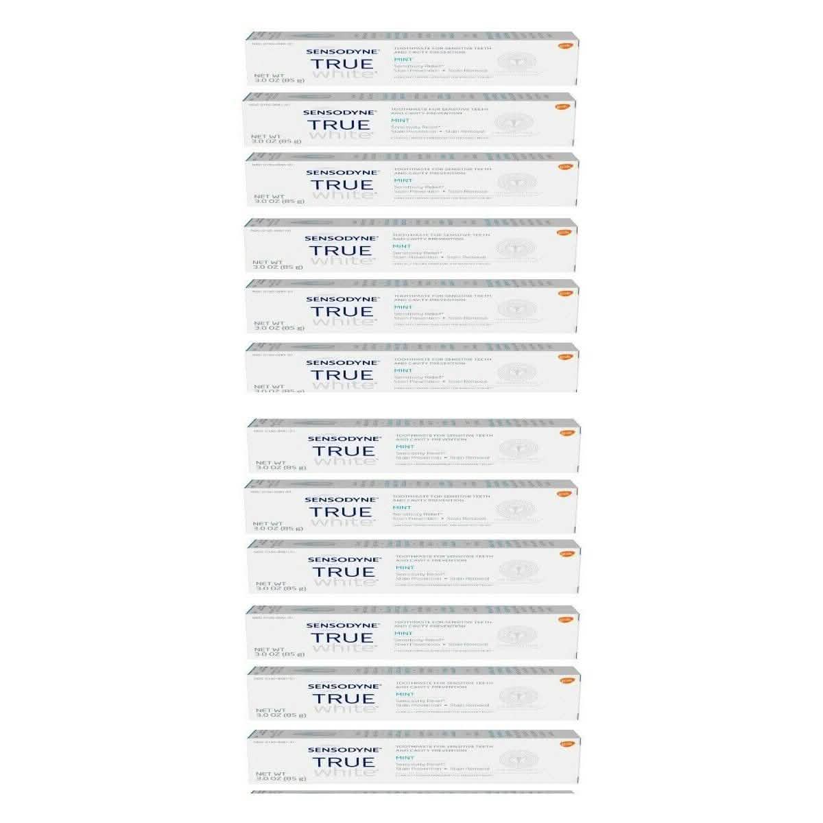 12-Pack: Sensodyne True White Mint Sensitivity Toothpaste 3oz Beauty & Personal Care - DailySale