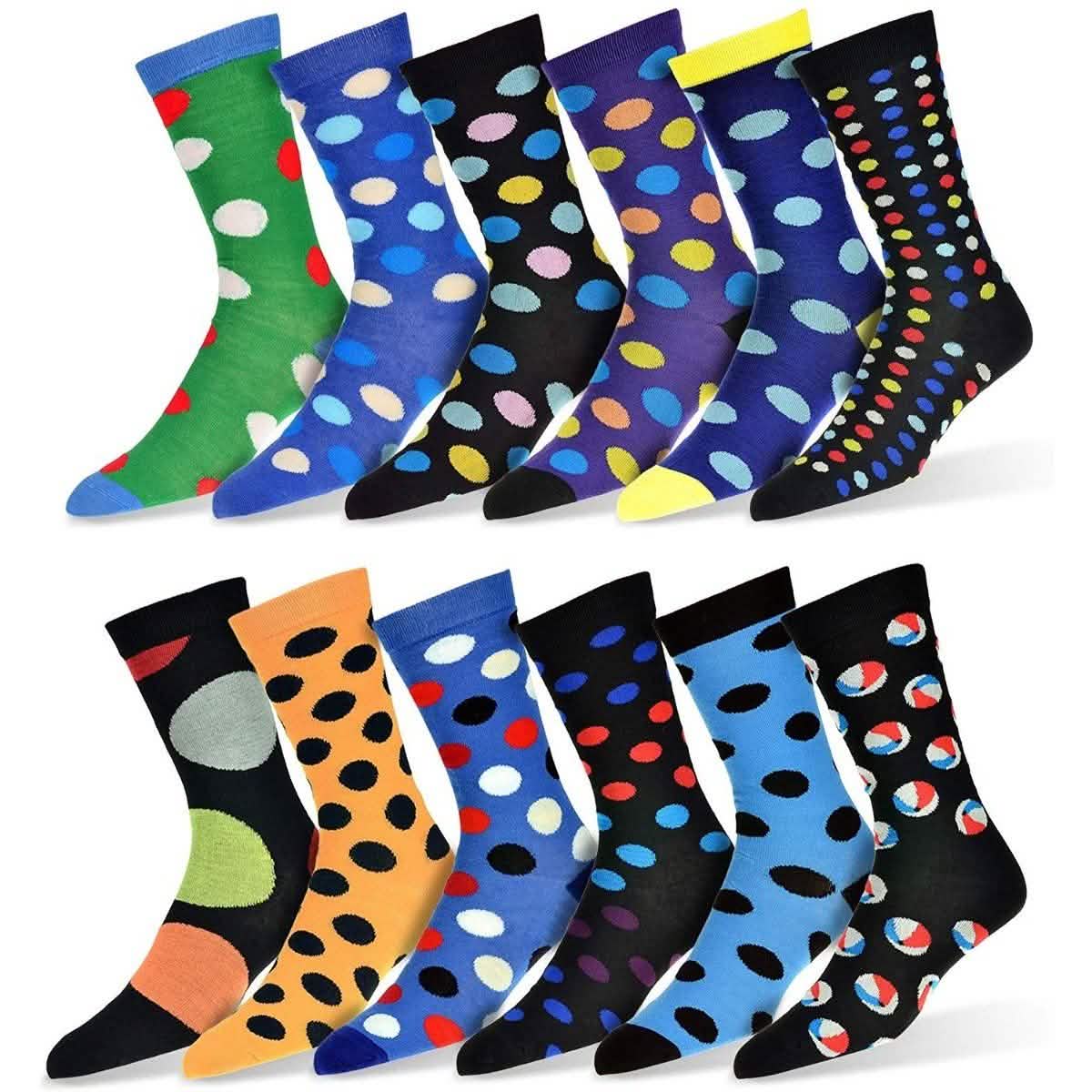 12-Pair: Robert Shweitzer Colorful Dress Socks for Men Men's Apparel Collection C - DailySale