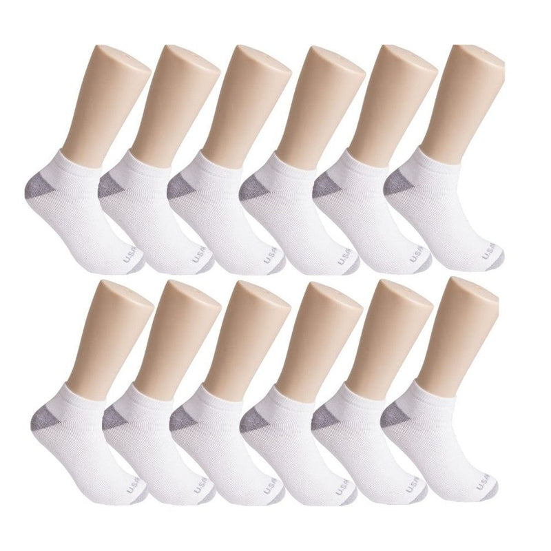 12-Pairs: U.S. ARMY Tri-Blend Socks Men's Shoes & Accessories White No Show - DailySale