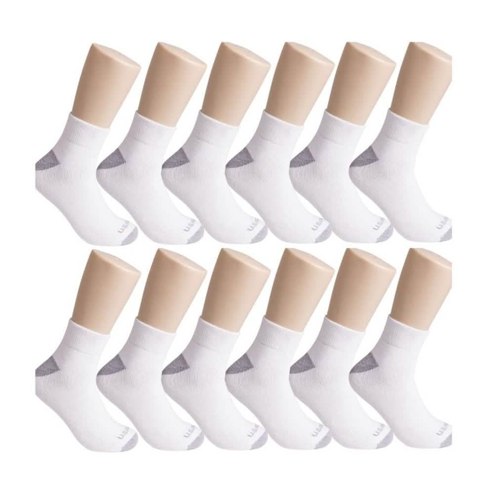 12-Pairs: U.S. ARMY Tri-Blend Socks Men's Shoes & Accessories White Quarter - DailySale