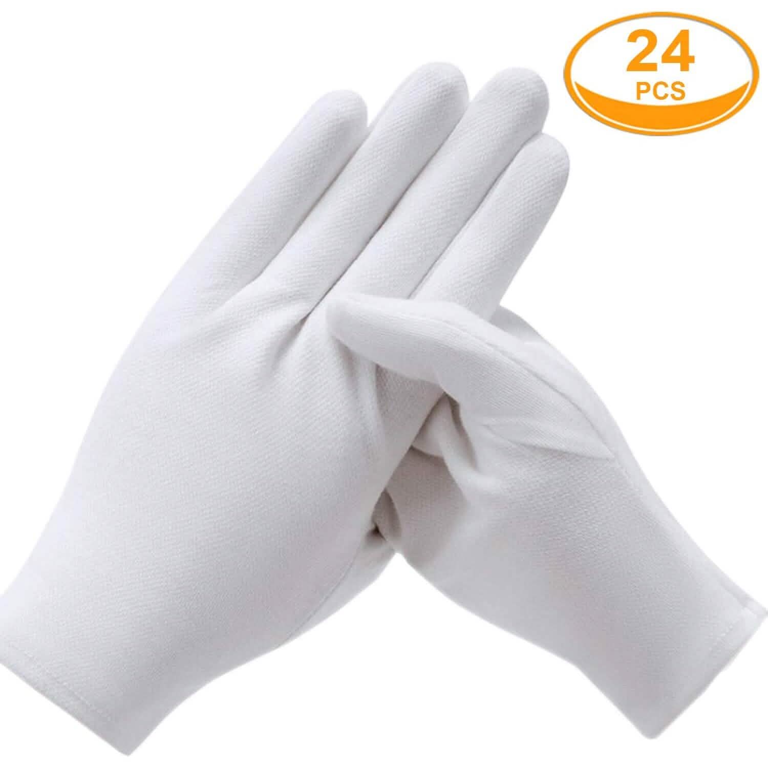 12-Pairs: White Cotton Gloves Everything Else - DailySale