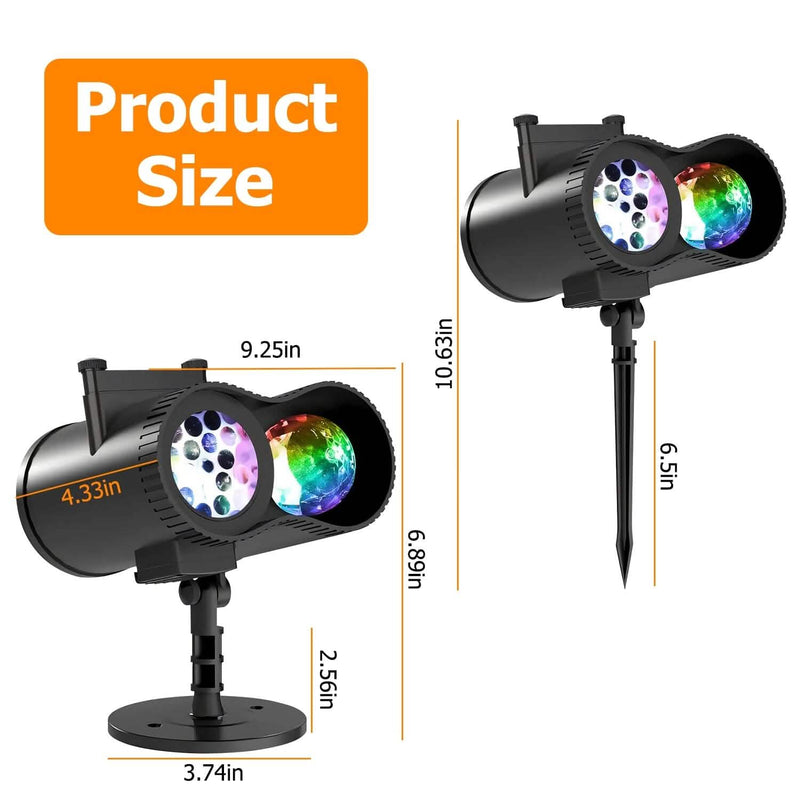 12 Patterns LED Projector Lights IP65 Waterproof Ocean Wave Projector Lamp with Remote Control Timer Holiday Decor & Apparel - DailySale
