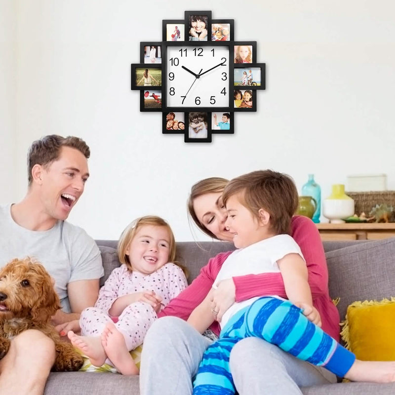12-Picture Display Wall Clock Household Appliances - DailySale