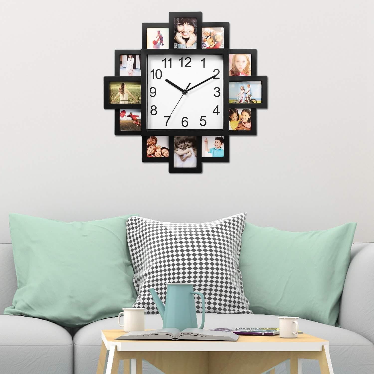 12-Picture Display Wall Clock Household Appliances - DailySale