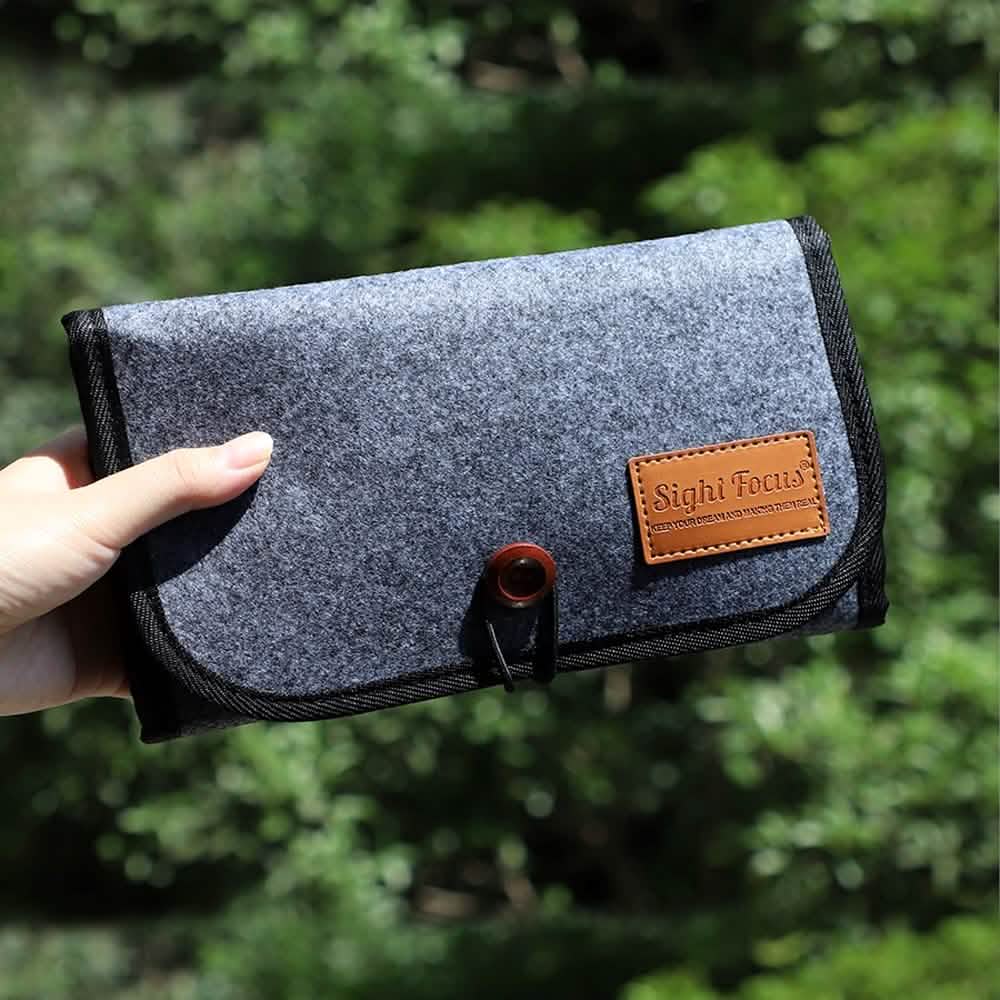 12-Piece: Apple Band Travel Case Closet & Storage Gray - DailySale