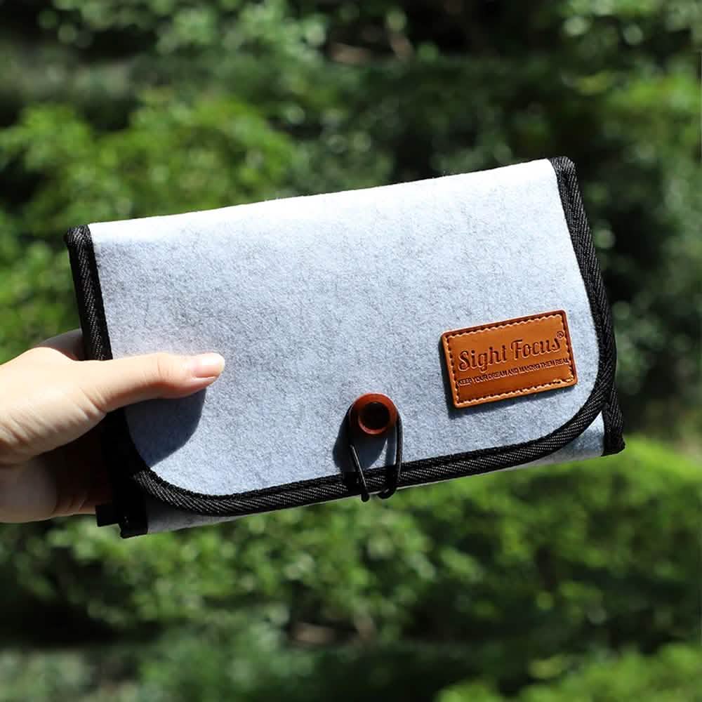 12-Piece: Apple Band Travel Case Closet & Storage Light Gray - DailySale