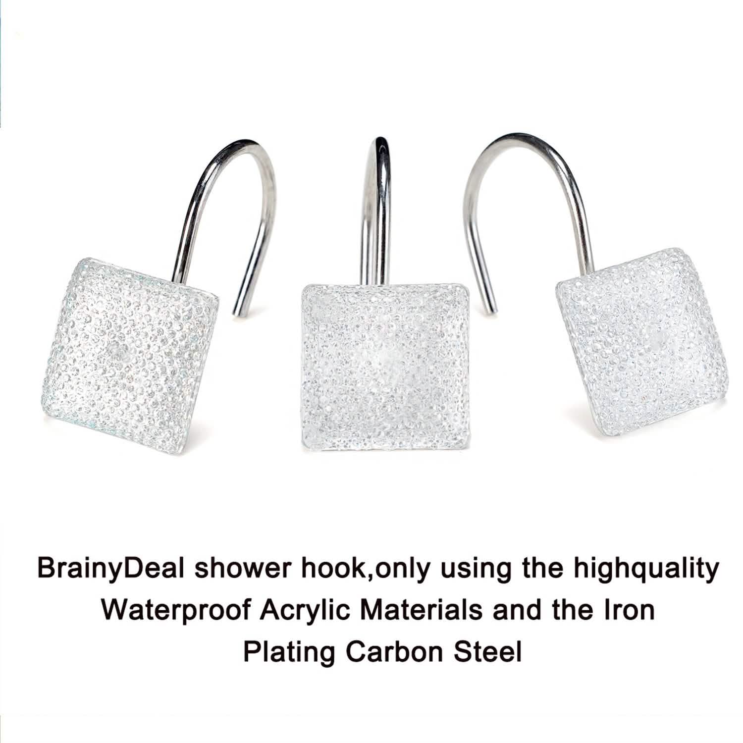 12-Piece: Decorative Shower Curtain Hooks Bathroom Bath - DailySale