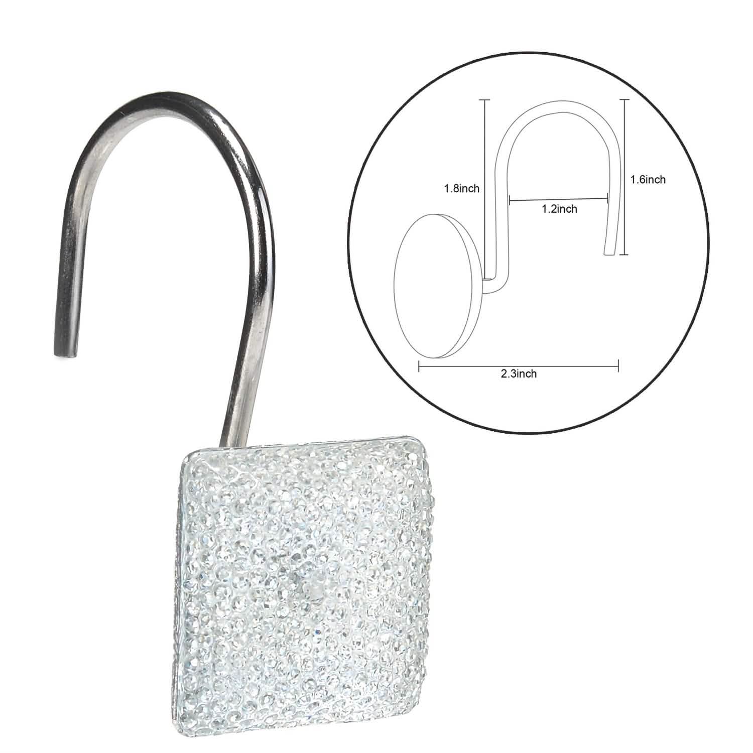 12-Piece: Decorative Shower Curtain Hooks Bathroom Bath - DailySale