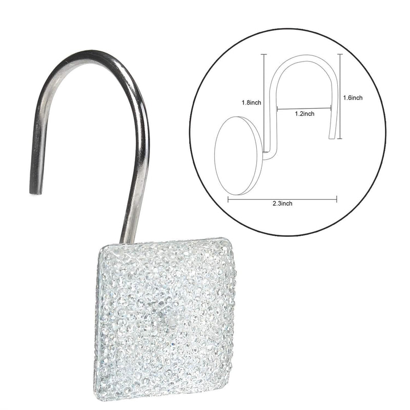 12-Piece: Decorative Shower Curtain Hooks Bathroom Bath - DailySale