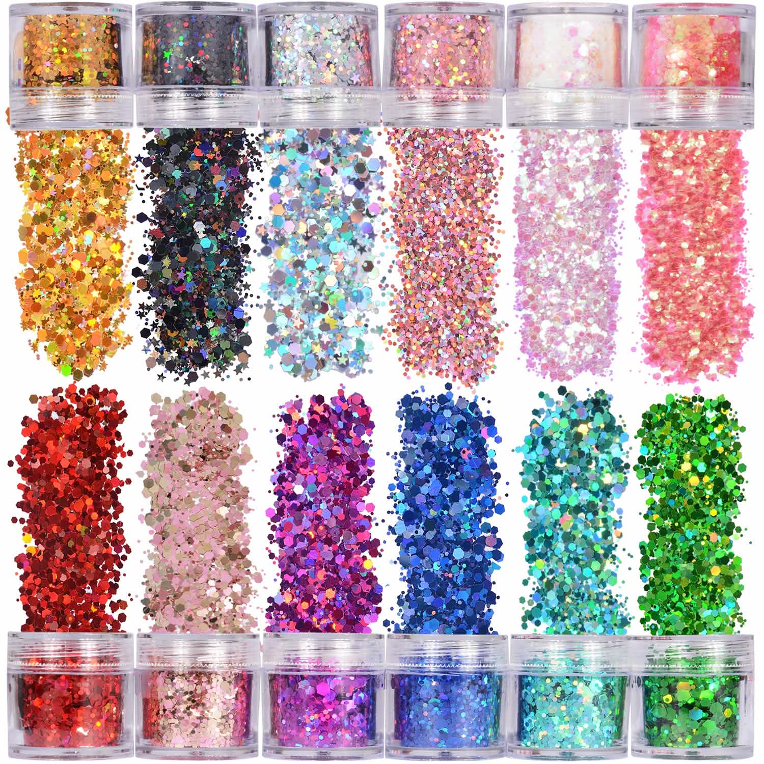 12-Piece: Holographic Chunky Glitters Beauty & Personal Care - DailySale
