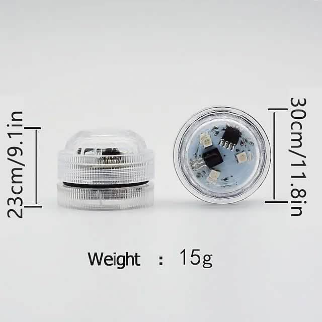 12-Piece: LED RGB Diving Light Remote Control Decorative Light Indoor Lighting - DailySale