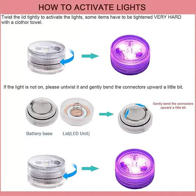 12-Piece: LED RGB Diving Light Remote Control Decorative Light Indoor Lighting - DailySale